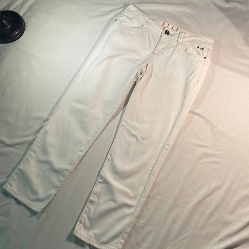Elle white skinny boyfriend 5 pocket jeans size 8